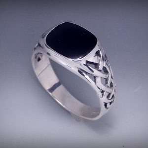 Black Onyx Braided Ring