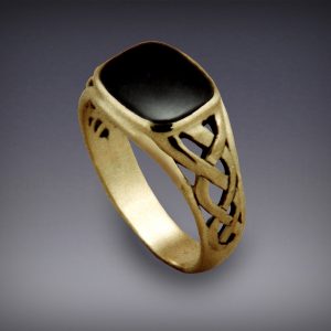 Men's Open Braid Ring Gold