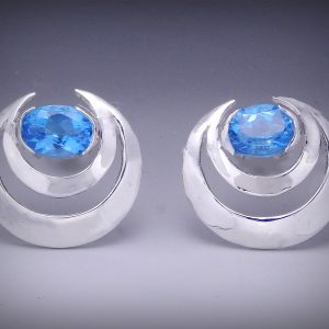 Double Crescent Post Earrings