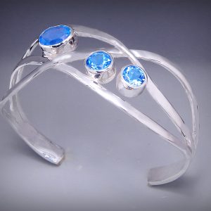 Woven Bracelet with 3 Gems