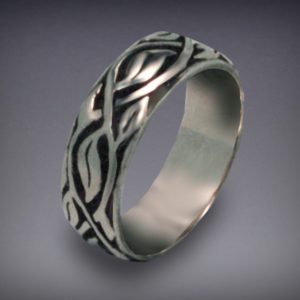 Leaves with Stems Band Siver