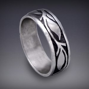 Vines and Leaves Band Silver